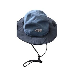 Outdoor Research Seattle Sombrero GORE-TEX Rain Hat Blue Grey Mens Large L